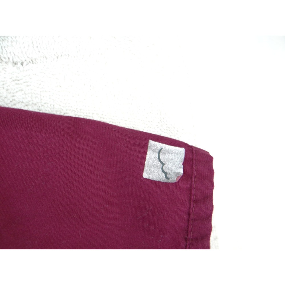 Butter-Soft‎ Womens Scrub Set Burgundy V-Neck Top Elastic Waist Pants Size Small - Picture 13 of 16